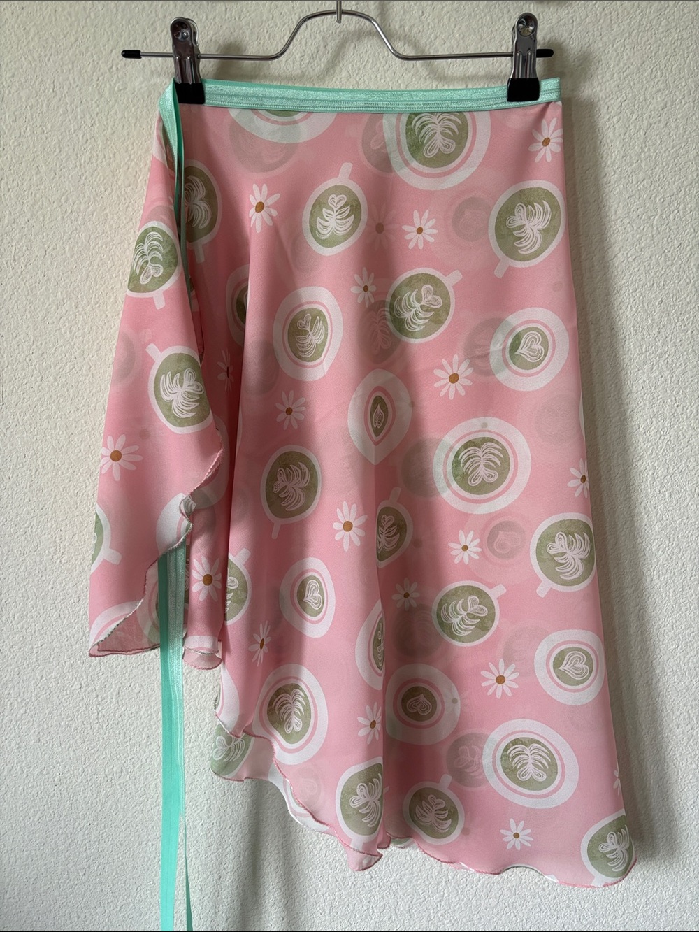 Aurora Skirt Strawberry Matcha wrap skirt